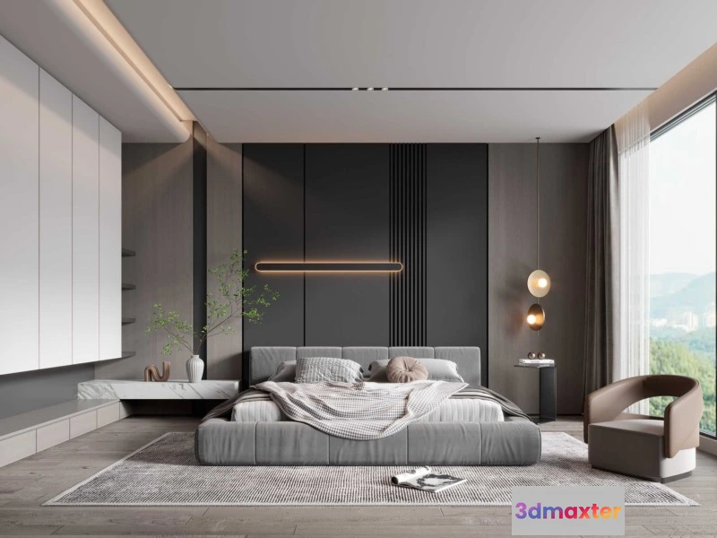 1224110 - BEDROOM - MODERN STYLE - 3D SCENE - 308