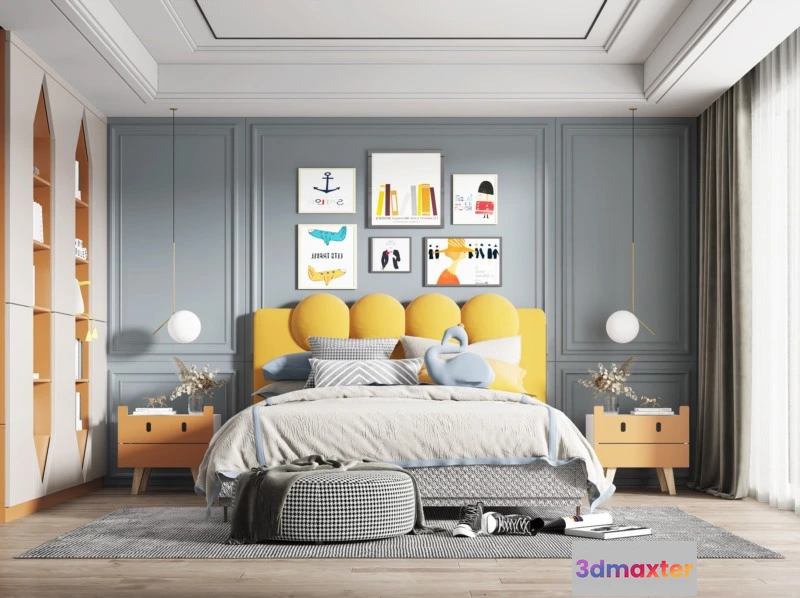 1224130 - BEDROOM - MODERN STYLE - 3D SCENE - 318