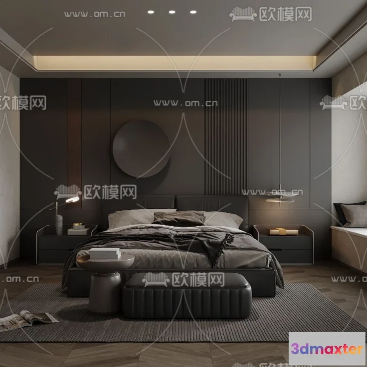 1241864 - BEDROOM - MODERN STYLE - CORONA - 3D MODEL - 2056