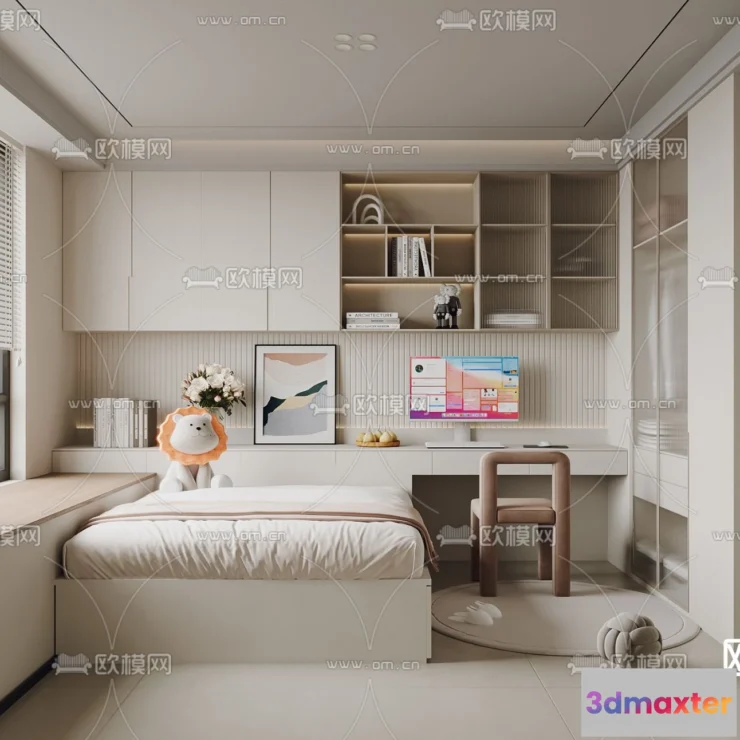 1241866 - BEDROOM - MODERN STYLE - VRAY  CORONA - 3D MODEL - 2057