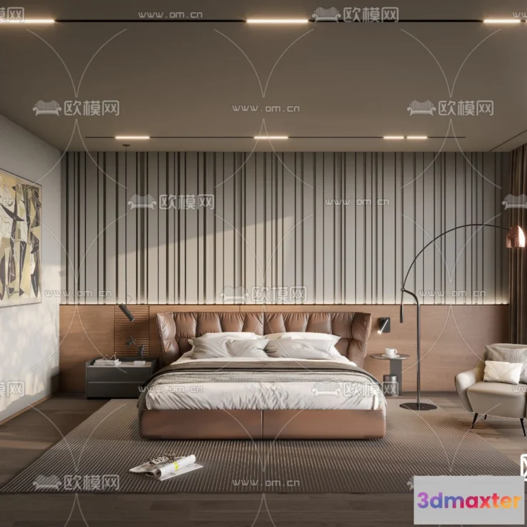 1241946 - BEDROOM - MODERN STYLE - VRAY  CORONA - 3D MODEL - 2097