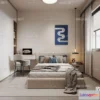 1242004 - BEDROOM - MODERN STYLE - CORONA - 3D MODEL - 2126