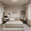 1242008 - BEDROOM - MODERN STYLE - CORONA - 3D MODEL - 2128
