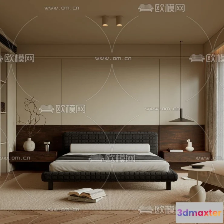 1242012 - BEDROOM - MODERN STYLE - VRAY  CORONA - 3D MODEL - 2130