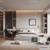 1242014 - BEDROOM - MODERN STYLE - VRAY  CORONA - 3D MODEL - 2131