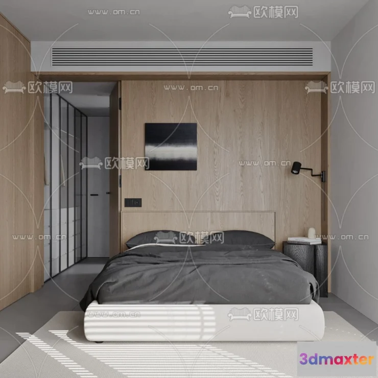 1242040 - BEDROOM - MODERN STYLE - CORONA - 3D MODEL - 2144