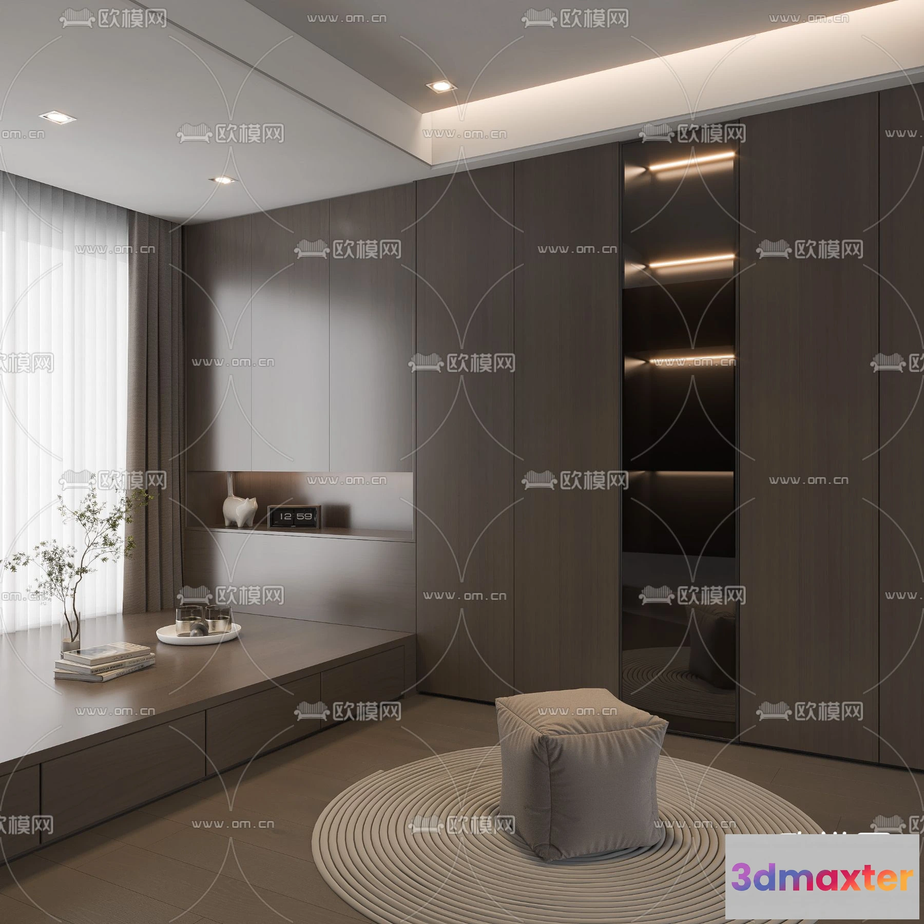 1242052 - BEDROOM - MODERN STYLE - VRAY  CORONA - 3D MODEL - 2150