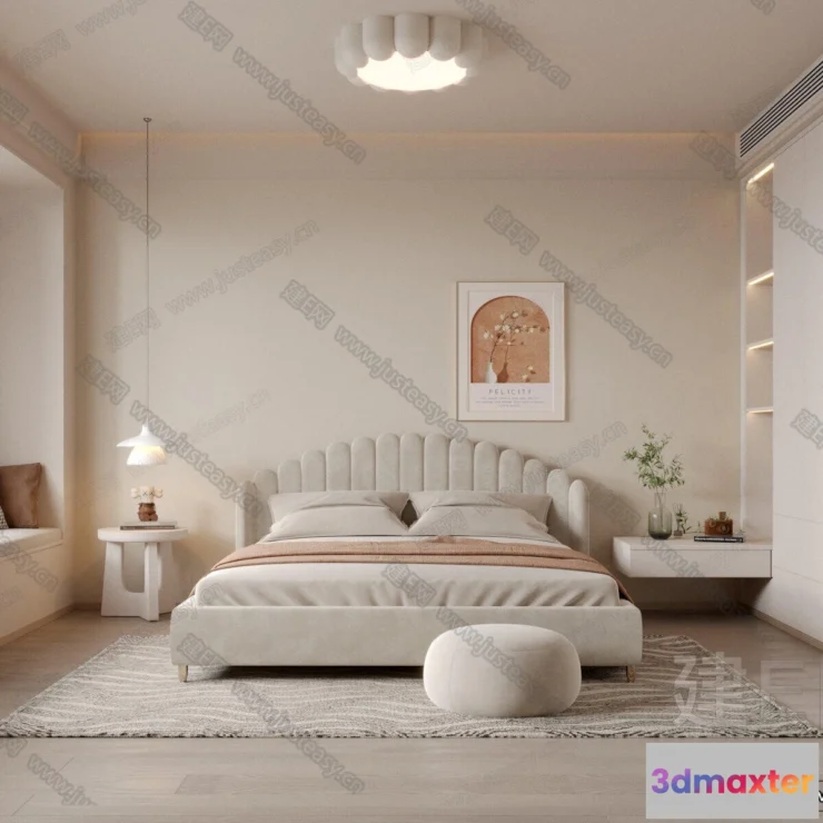 1358487 - Bedroom - 3D Interior Scenes - Modern Style - 3D Models - 101 3D Max
