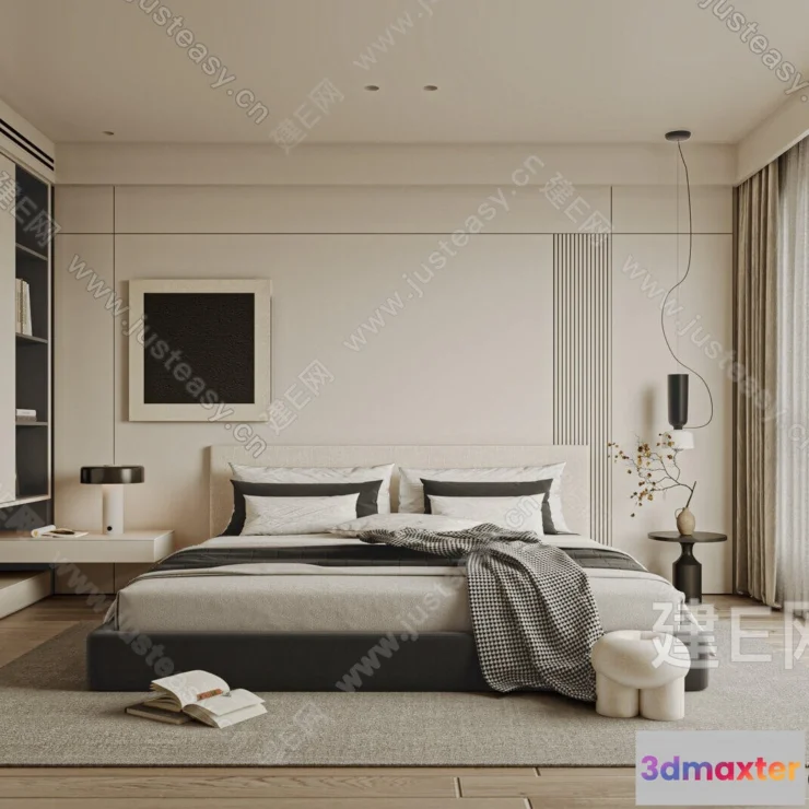 1360767 - Bedroom - 3D Interior Scenes - Modern Style - 3D Models - 135 3D Max