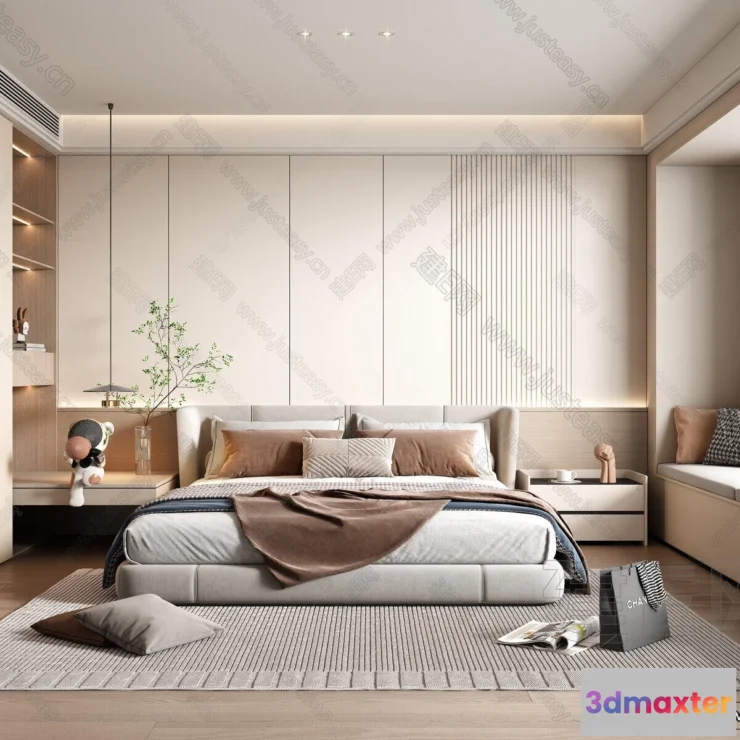 1361246 - Bedroom - 3D Interior Scenes - Modern Style - 3D Models - 142 3D Max