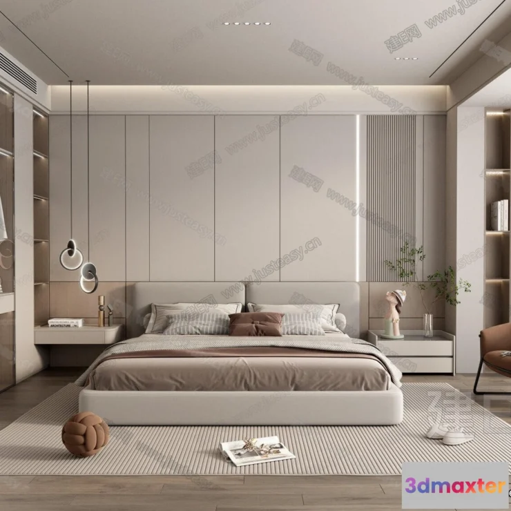 1361716 - Bedroom - 3D Interior Scenes - Modern Style - 3D Models - 148 3D Max
