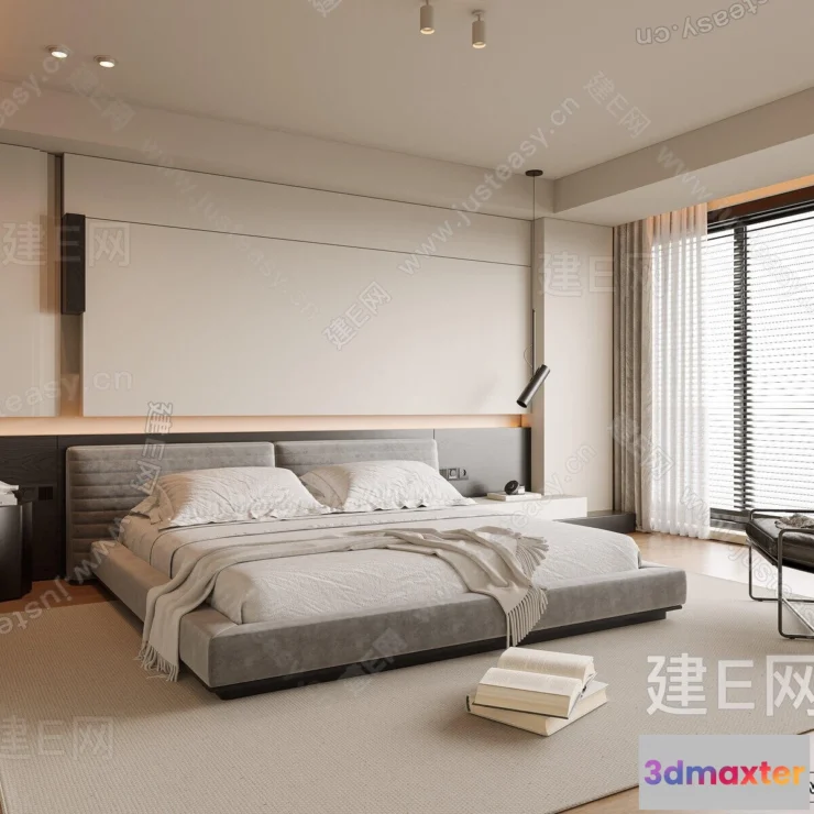 1362042 - Bedroom - 3D Interior Scenes - Modern Style - 3D Models - 152 3D Max