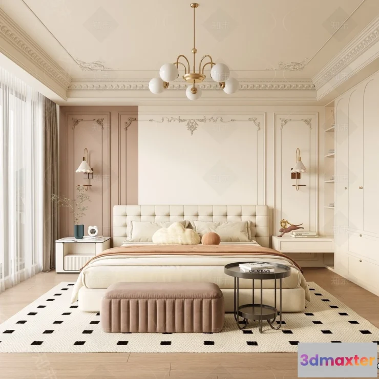 1362193 - Bedroom - 3D Interior Scenes - Modern Style - 3D Models - 154 3D Max