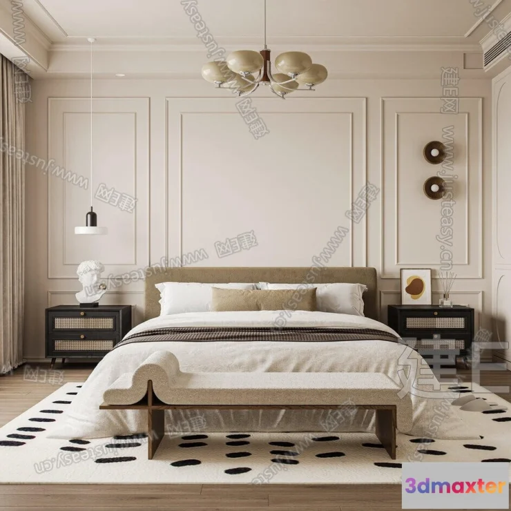 1362271 - Bedroom - 3D Interior Scenes - Modern Style - 3D Models - 155 3D Max