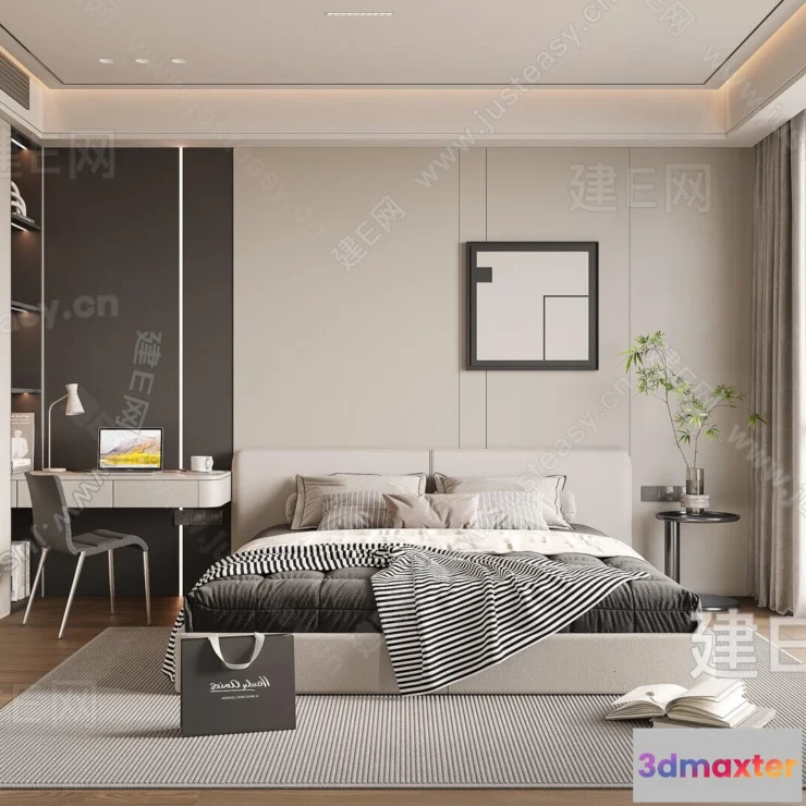 1362399 - Bedroom - 3D Interior Scenes - Modern Style - 3D Models - 157 3D Max