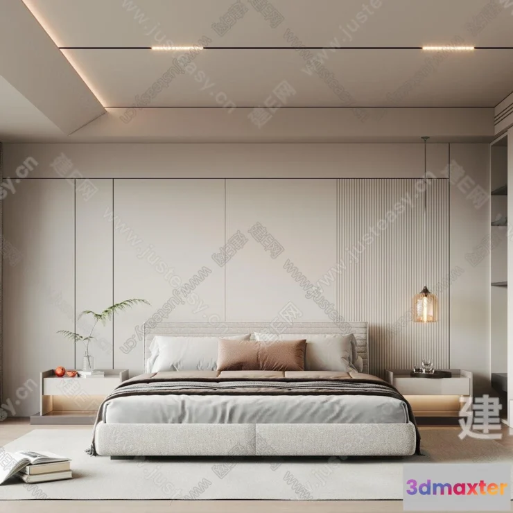 1362530 - Bedroom - 3D Interior Scenes - Modern Style - 3D Models - 159 3D Max