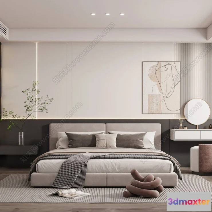 1362945 - Bedroom - 3D Interior Scenes - Modern Style - 3D Models - 165 3D Max