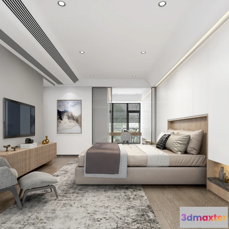 1363043 - Bedroom - Modern Style 3D Scenes - Interior Design - 002 3D Max