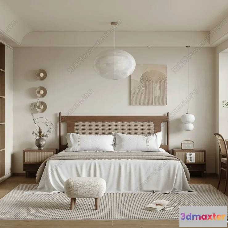1363500 - Bedroom - 3D Interior Scenes - Modern Style - 3D Models - 173 3D Max