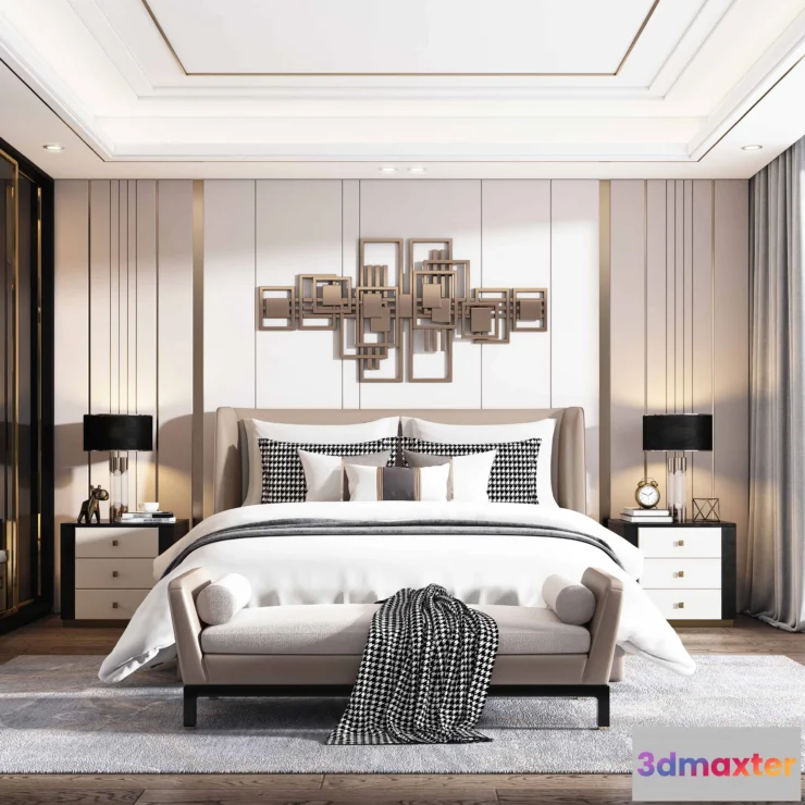 1363674 - Bedroom - Modern Style 3D Scenes - Interior Design - 011 3D Max