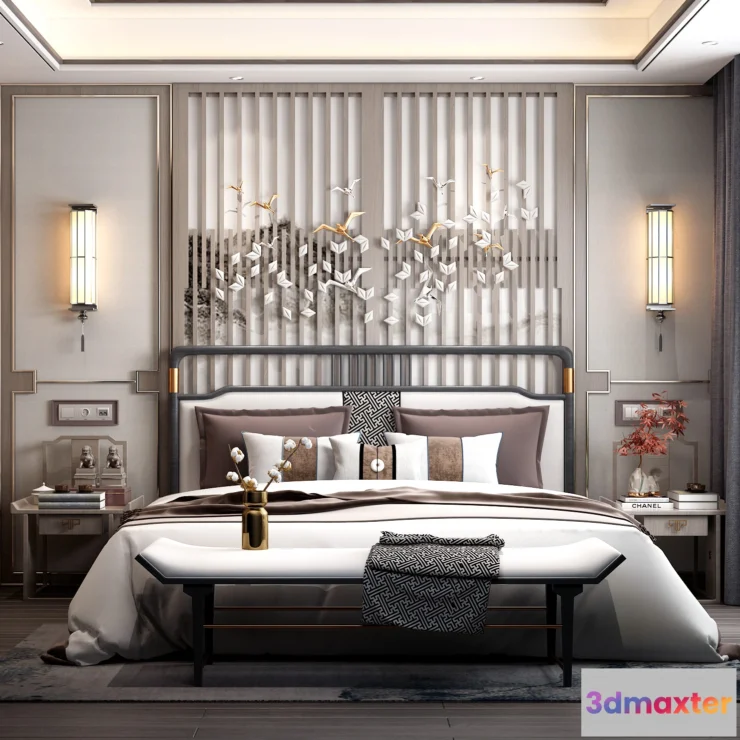 1363876 - Bedroom - Modern Style 3D Scenes - Interior Design - 014 3D Max