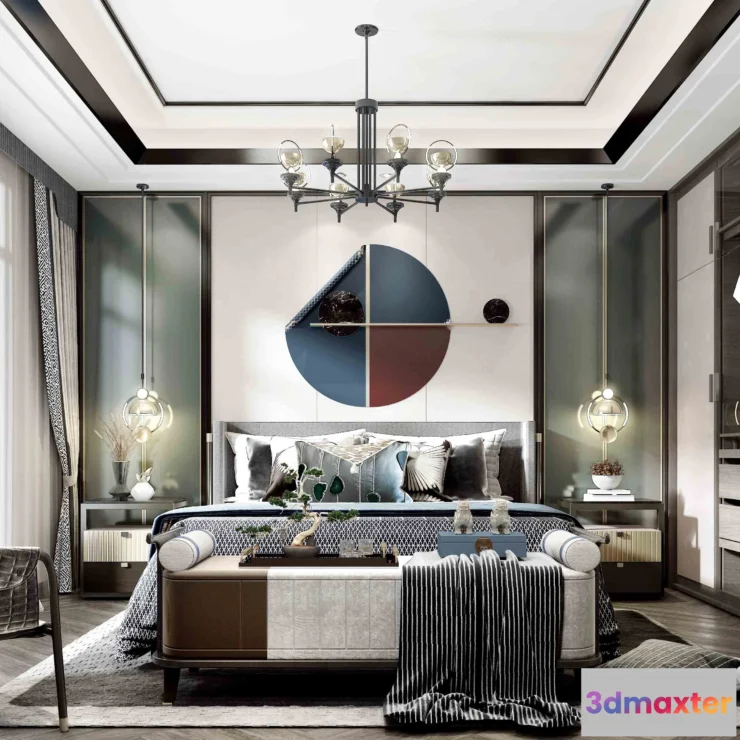 1363936 - Bedroom - Modern Style 3D Scenes - Interior Design - 015 3D Max