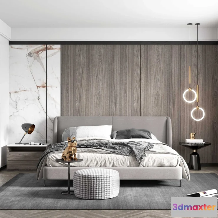 1364002 - Bedroom - Modern Style 3D Scenes - Interior Design - 016 3D Max