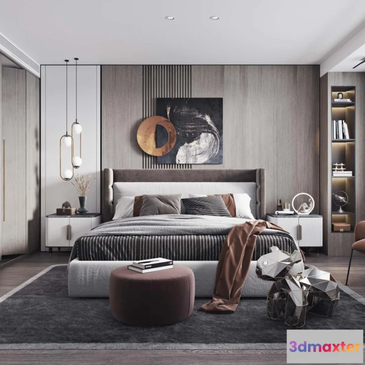 1364070 - Bedroom - Modern Style 3D Scenes - Interior Design - 017 3D Max
