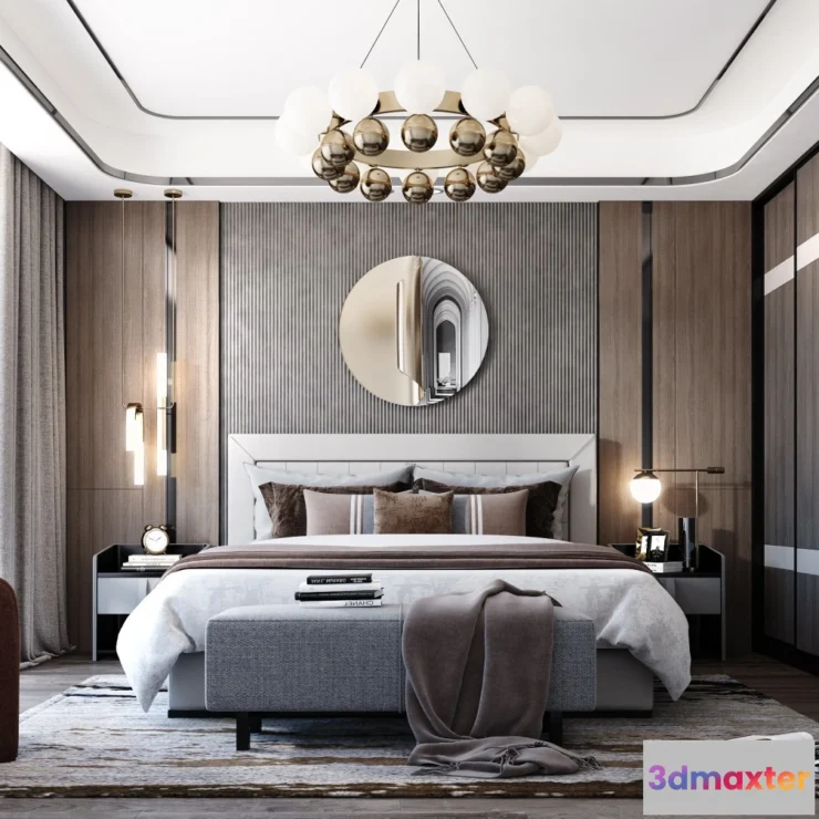 1364584 - Bedroom - Modern Style 3D Scenes - Interior Design - 025 3D Max
