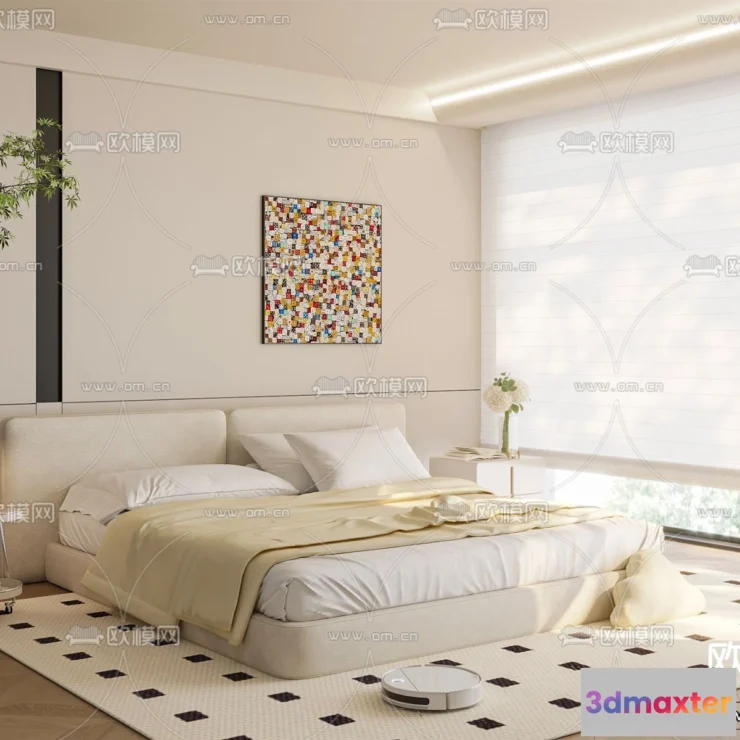 1364666 - Bedroom - 3D Interior Scenes - Modern Style - 3D Models - 190 3D Max