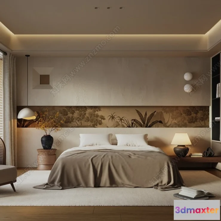 1365002 - Bedroom - 3D Interior Scenes - Modern Style - 3D Models - 195 3D Max