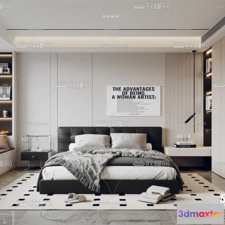 1365069 - Bedroom - 3D Interior Scenes - Modern Style - 3D Models - 196 3D Max