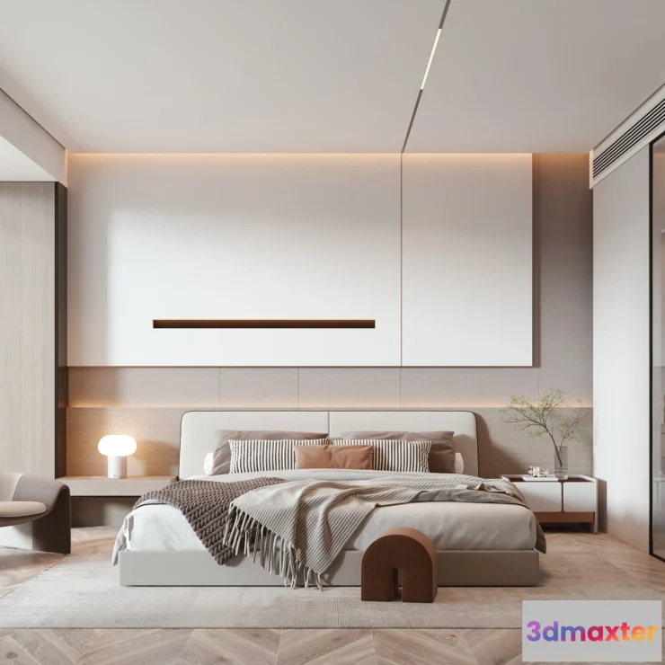 1365097 - Bedroom - Modern Style 3D Scenes - Interior Design - 033 3D Max