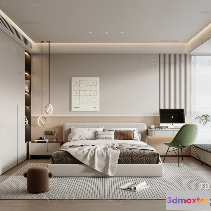 1365134 - Bedroom - 3D Interior Scenes - Modern Style - 3D Models - 197 3D Max