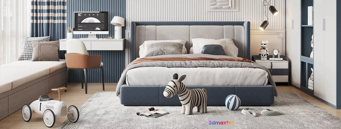 1365295 - Bedroom - Modern Style 3D Scenes - Interior Design - 036 3D Max