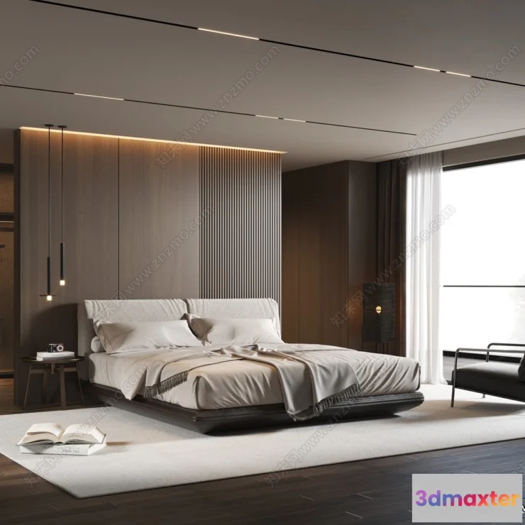 1365339 - Bedroom - 3D Interior Scenes - Modern Style - 3D Models - 200 3D Max