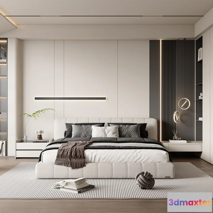 1365367 - Bedroom - Modern Style 3D Scenes - Interior Design - 037 3D Max