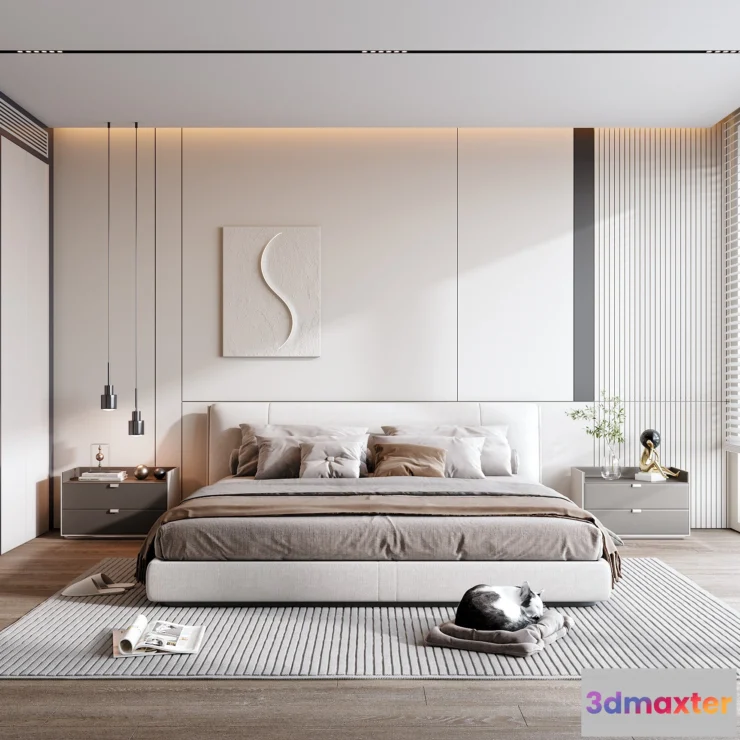 1365643 - Bedroom - Modern Style 3D Scenes - Interior Design - 041 3D Max