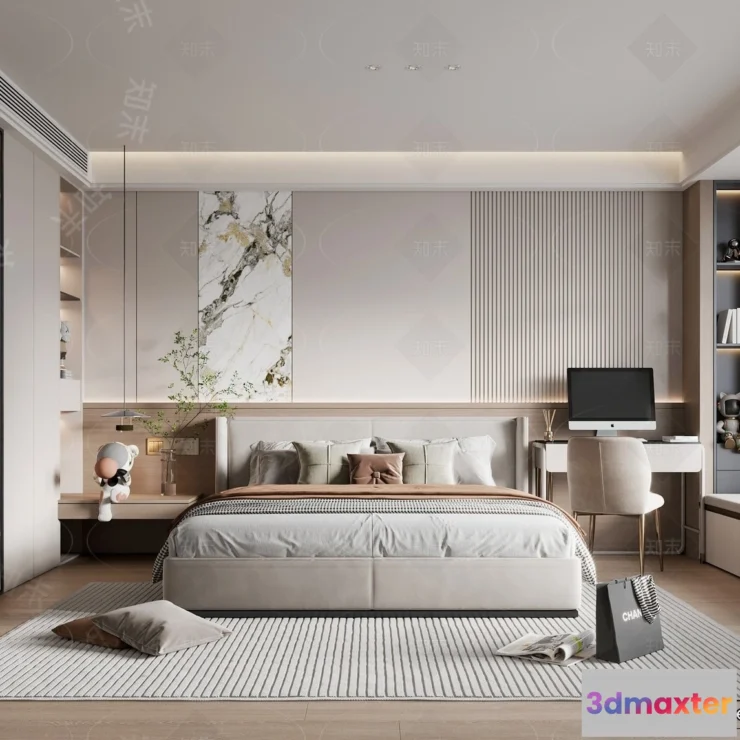 1366355 - Bedroom - 3D Interior Scenes - Modern Style - 3D Models - 215 3D Max