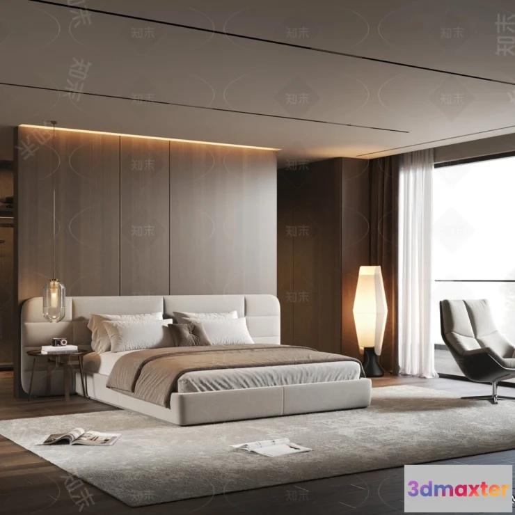 1366731 - Bedroom - 3D Interior Scenes - Modern Style - 3D Models - 220 3D Max