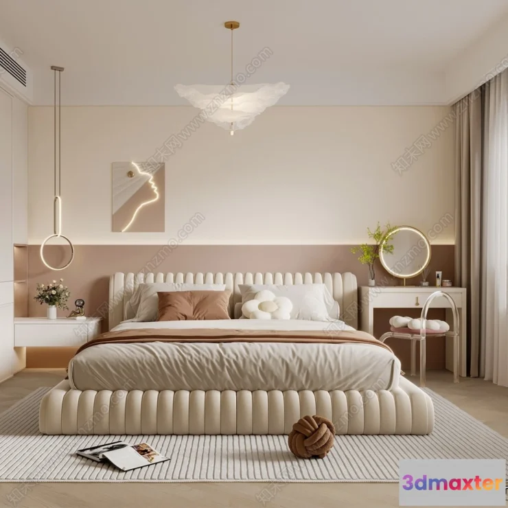 1366992 - Bedroom - 3D Interior Scenes - Modern Style - 3D Models - 224 3D Max
