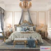 1368804 - Bedroom 3D Interior Scene Model - European Style - 006 3D Max