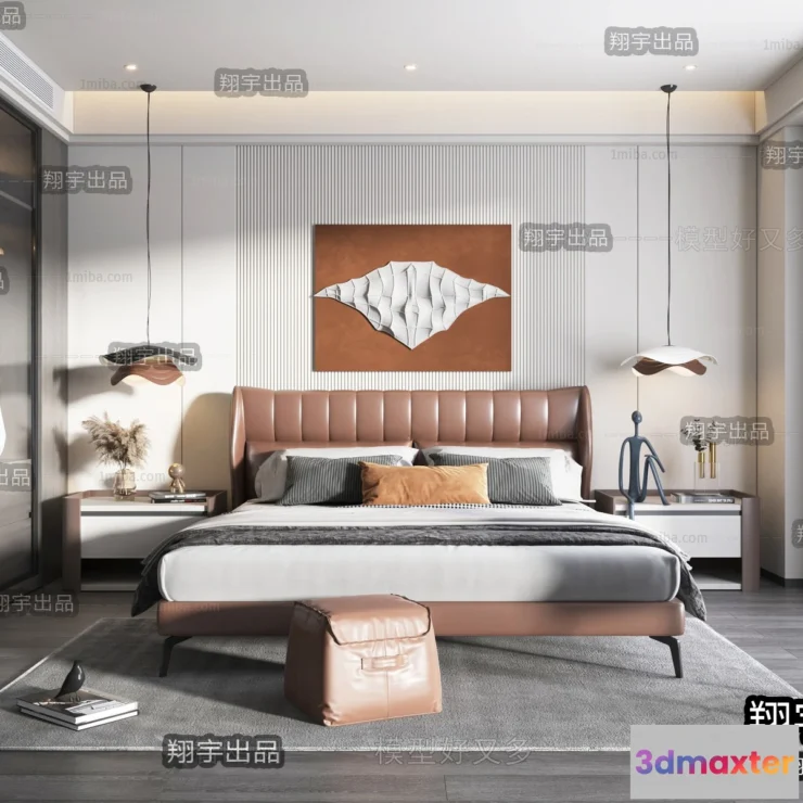 1370258 - Bedroom - Modern Style Interior 3D Scenes - 002 3D Max