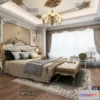 1371021 - Bedroom 3D Interior Scene Model - European Style - 038 3D Max