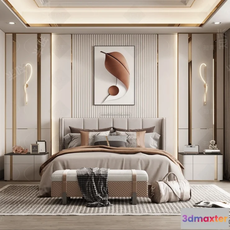 1372014 - Bedroom - 3D Interior Scene - Italian Style - 014 3D Max