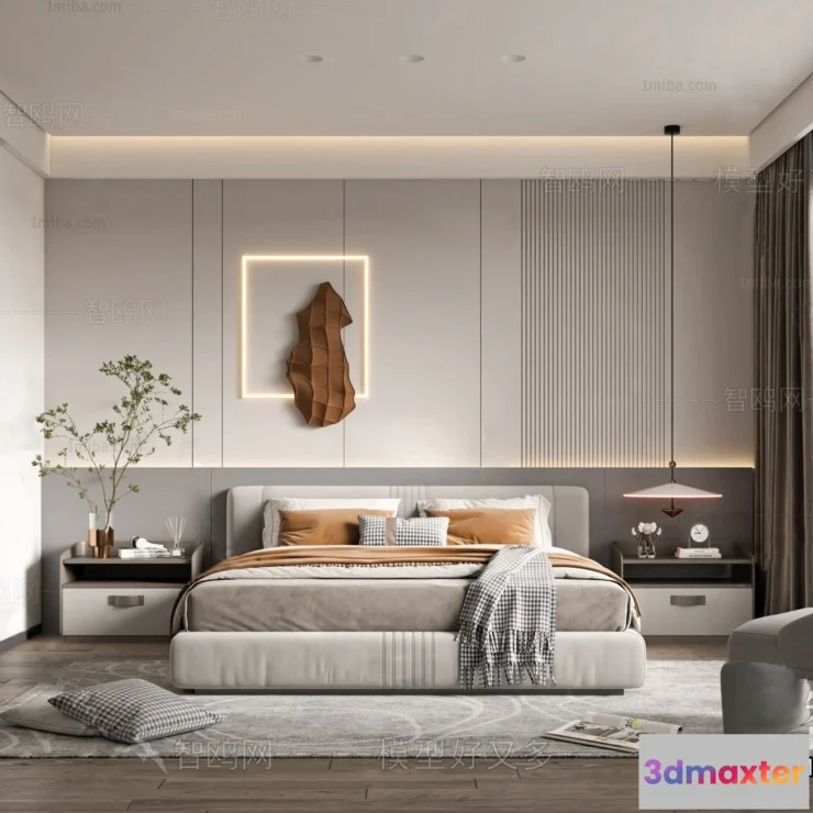 1372325 - Bedroom - Villas 3D Interior Scene - 3D Models - 072 3D Max