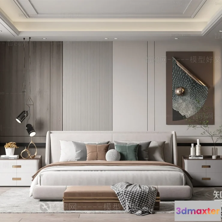 1373975 - Bedroom - Villas 3D Interior Scene - 3D Models - 097 3D Max