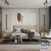 1374372 - Bedroom 3D Interior Scene - Japanese Style - 003 3D Max