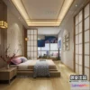 1374749 - Bedroom 3D Interior Scene - Japanese Style - 009 3D Max