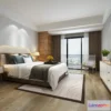 1375207 - Bedroom 3D Interior Scene - Japanese Style - 016 3D Max